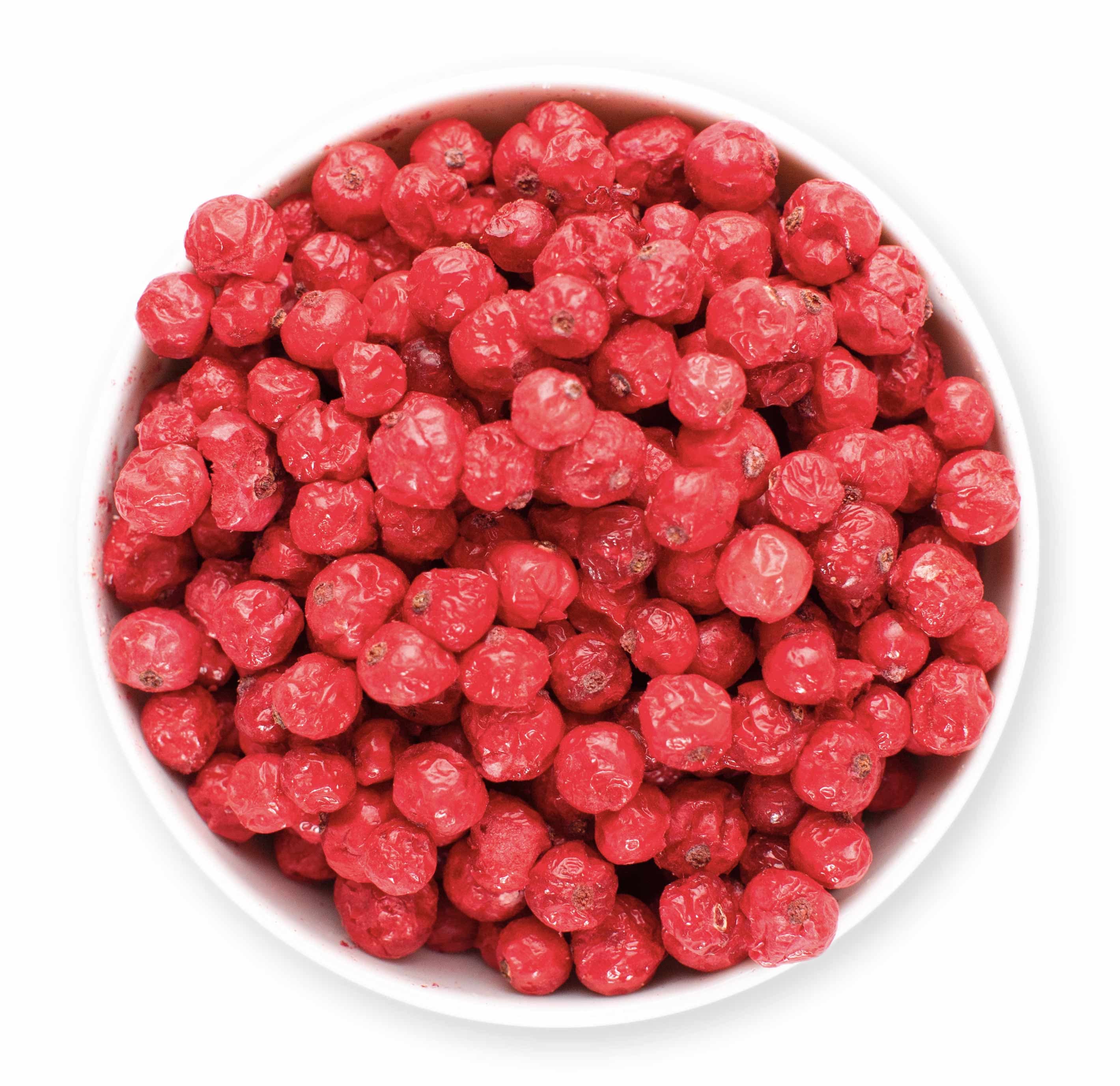 Gefriergetrocknete rote Johannisbeeren